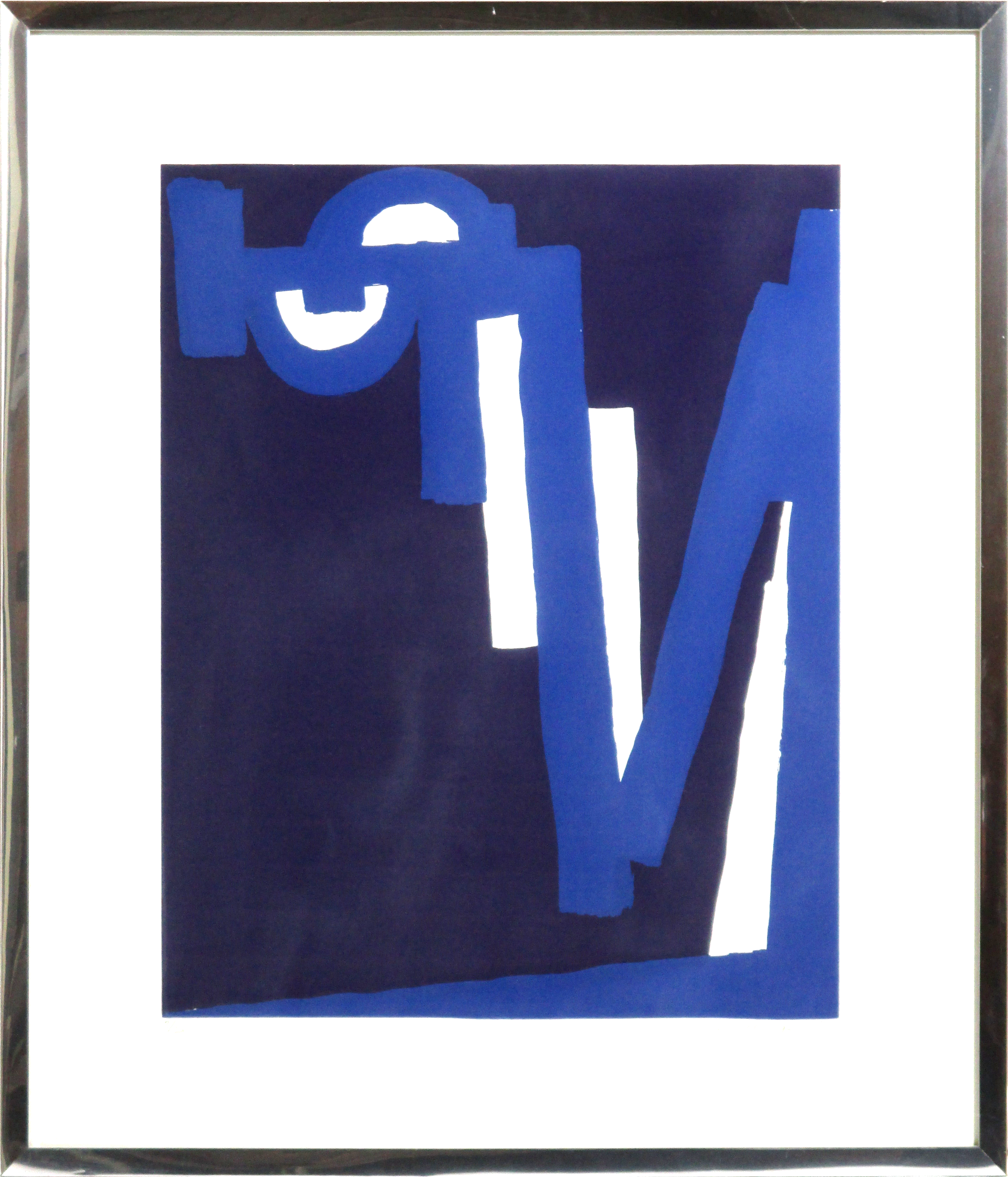 Perizi Nino 1972 litografia in blu cm. 49x60