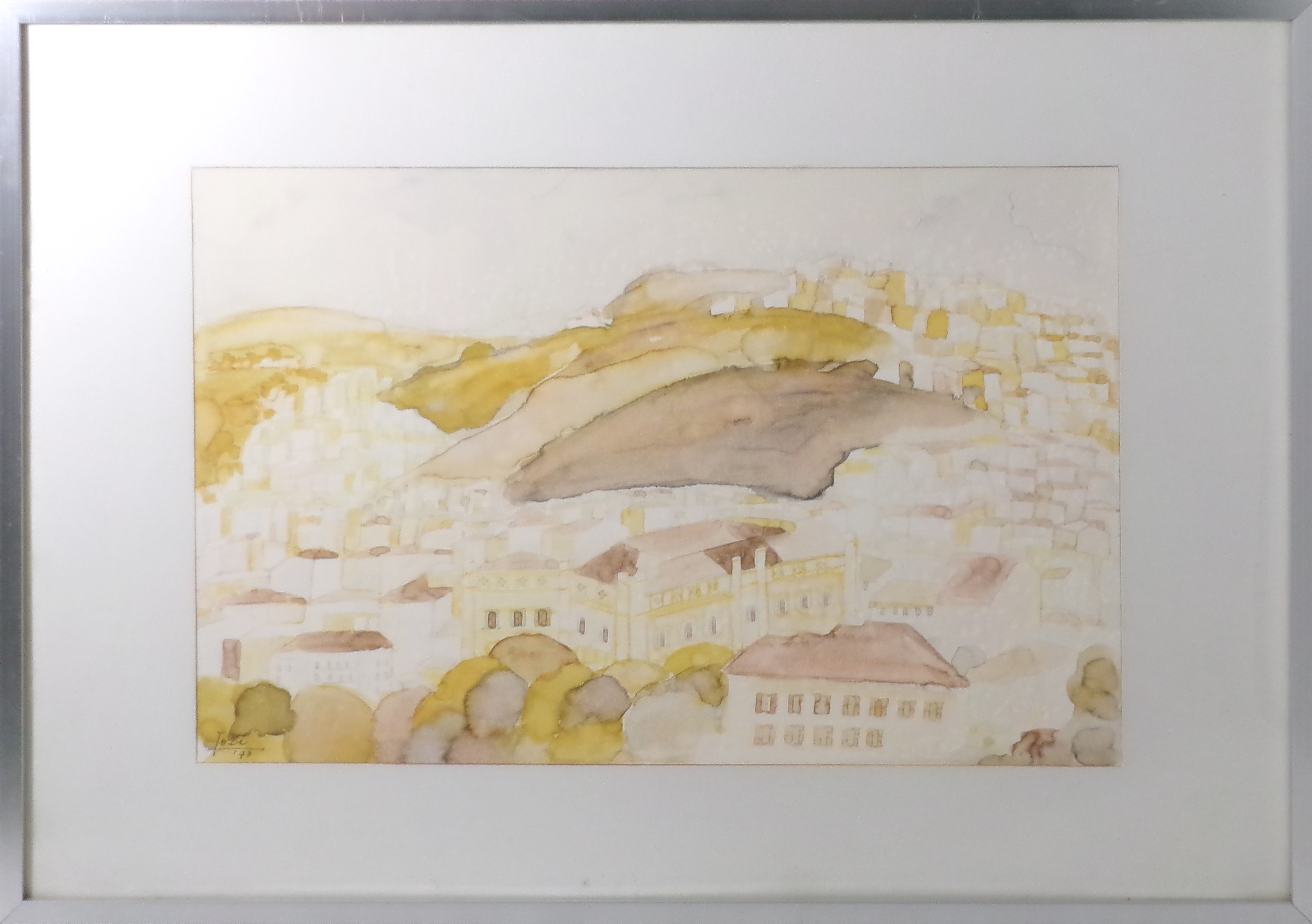 José Talarico Kollmann (San Marco Argentario 1930 - Trieste 2005) "Paesaggio" 1973, acquerello, cm. 33 x 50