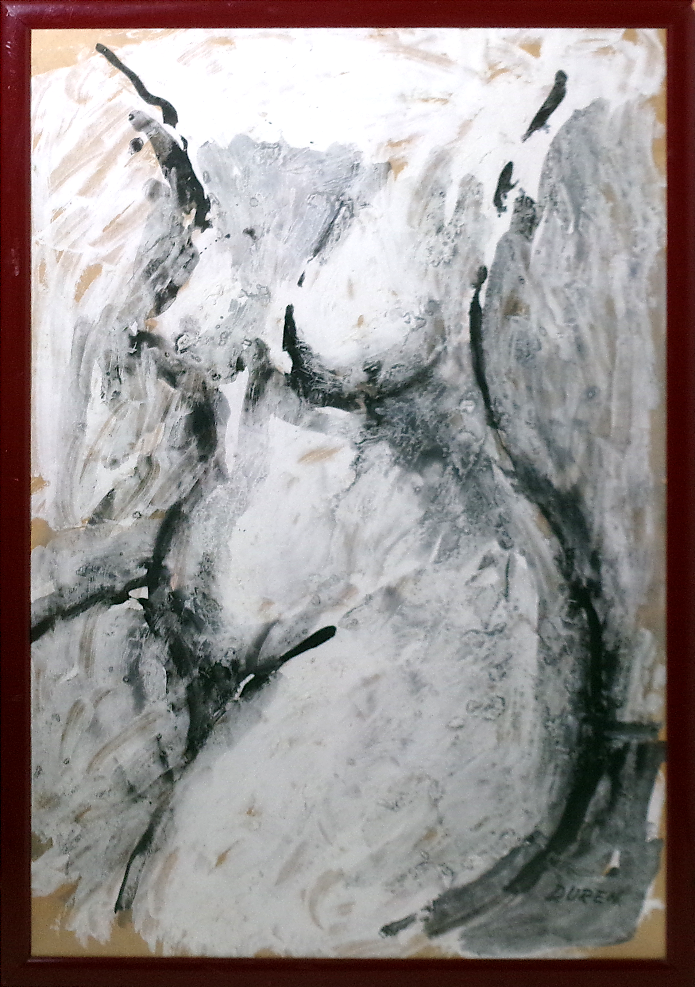 Giuseppe Duren (Trieste 1934 - 1992) "Nudo di donna" gouache